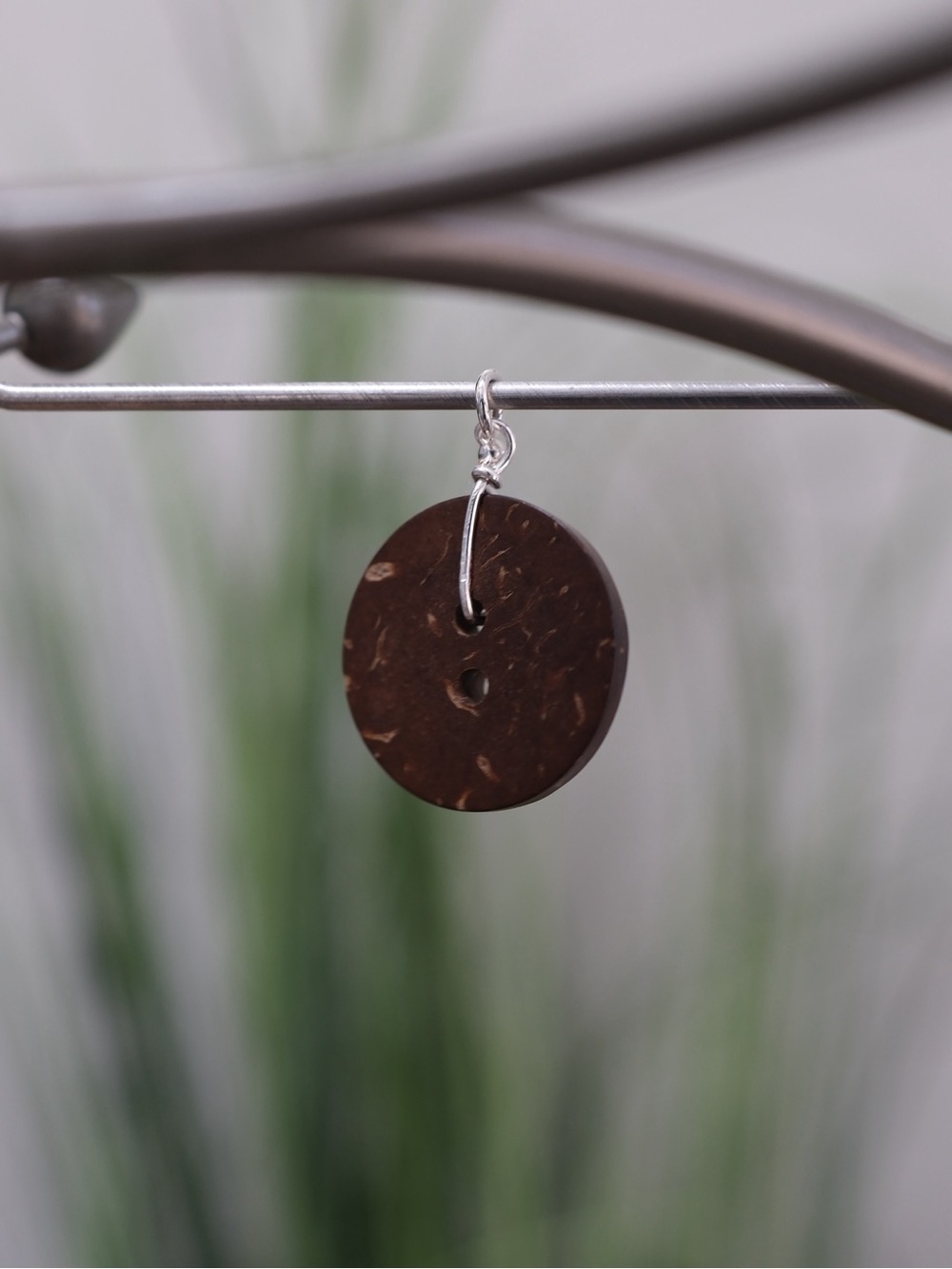 Handmade Coconut Shell Style Button Pendant Charm - Picture 4 of 11